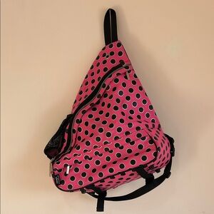Jerry Skate Pink and Black Polka Dot Athletic Bag